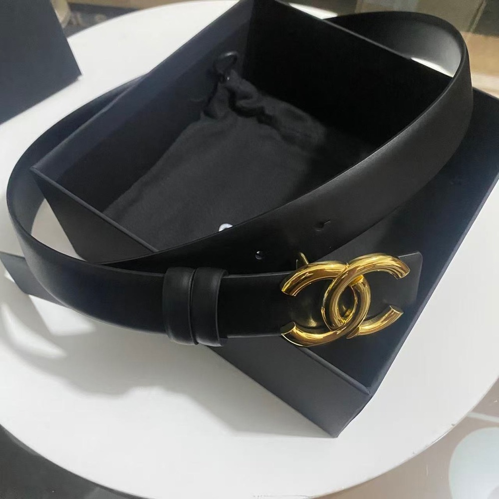 Chanel Gold CC Logo Belt 85cm Reversible